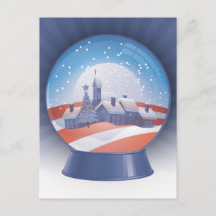 obama snow globe postcard