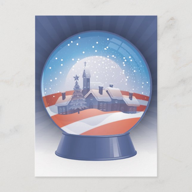 obama snow globe postcard (Front)