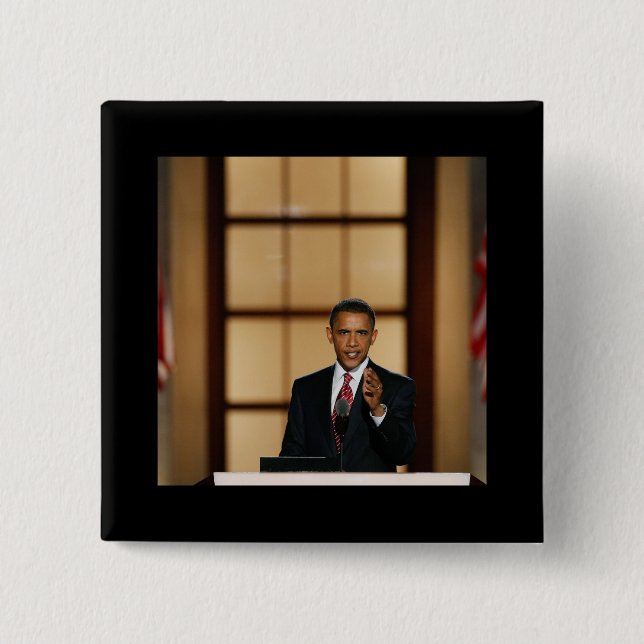 Obama-Speech 2 Inch Square Button (Front)