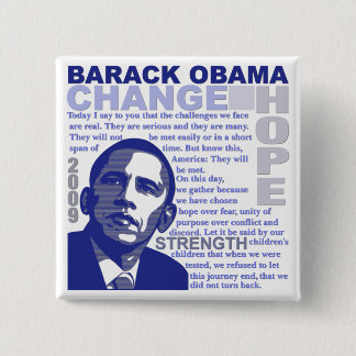 Obama Speech 2 Inch Square Button