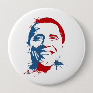 Obama splat 4 inch round button