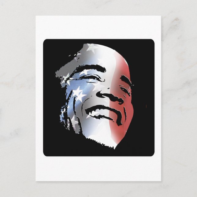 Obama: Stars and Stripes Postcard (Front)