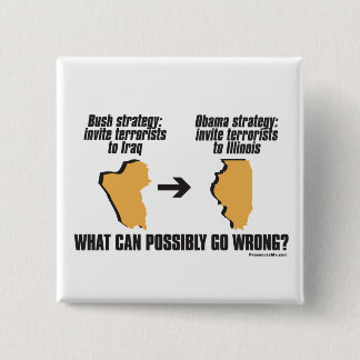 Obama Strategy - Iraq -> Illinois 2 Inch Square Button