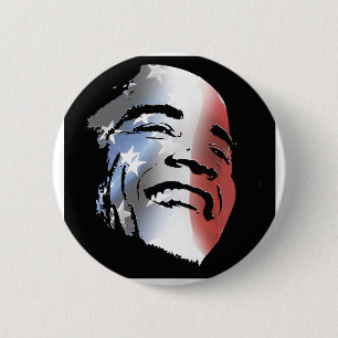 Obama StStripe 3black 2 Inch Round Button