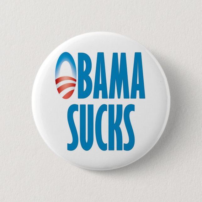 Obama Sucks 2 Inch Round Button (Front)