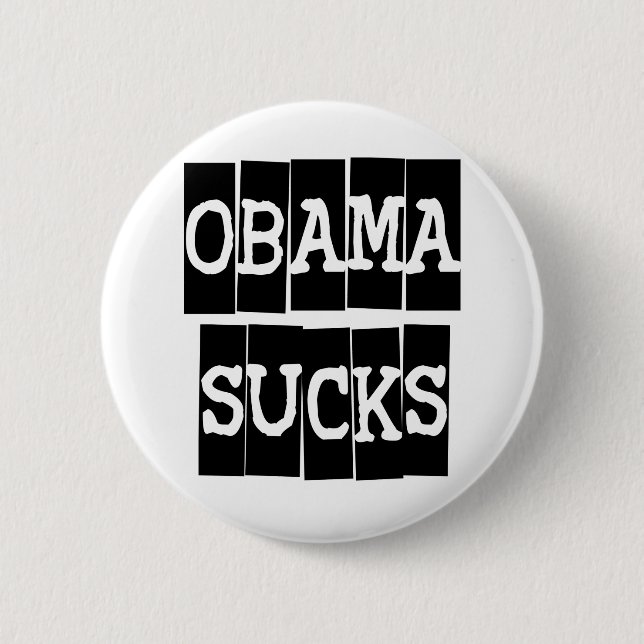 Obama Sucks 2 Inch Round Button (Front)