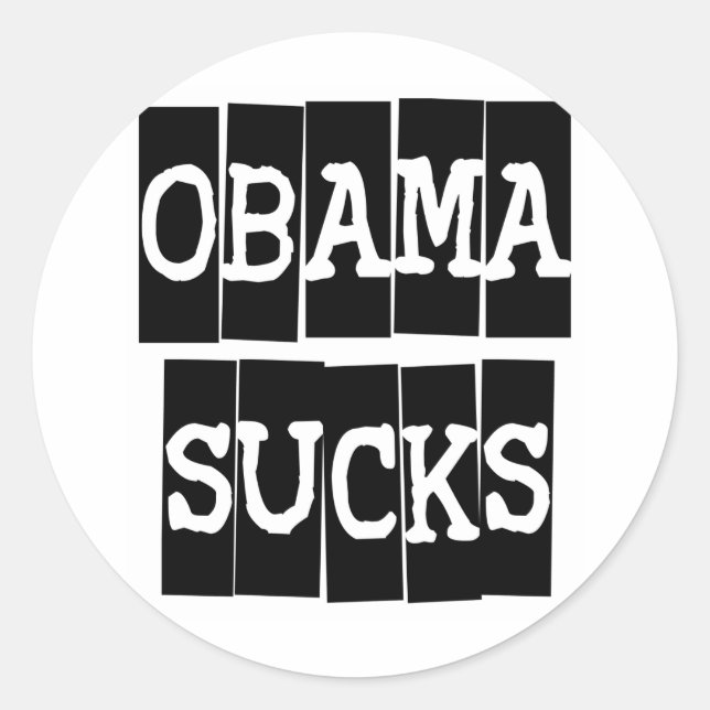 Obama Sucks Classic Round Sticker (Front)