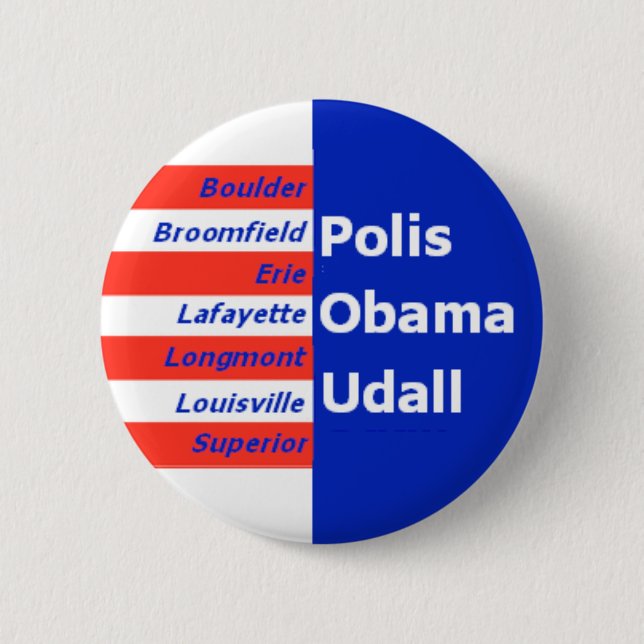 Obama Udall Button (Front)