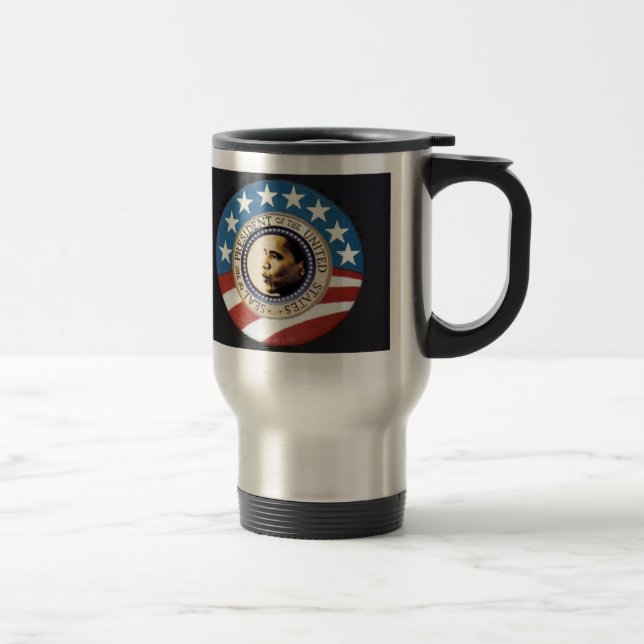 Obama US Flag Travel Mug (Right)