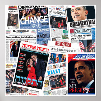 Obama Victory Around the World Poster
