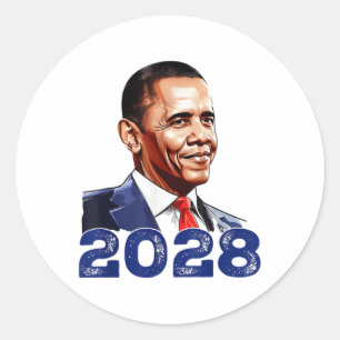 Obama Vintage President 2028 Obama _1 Classic Round Sticker
