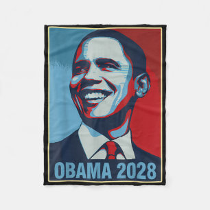 Obama Vintage President 2028 Obama _27  Fleece Blanket
