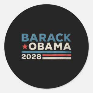 Obama Vintage President 2028 Obama 4 Classic Round Sticker