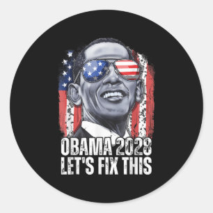 Obama Vintage President 2028 Obama _8 Classic Round Sticker