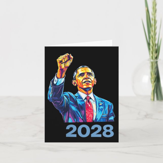 Obama Vintage President 2028 Obama  Card (Front)