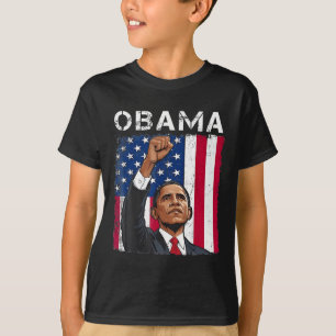 Obama Vintage President 2028 Obama Retro Flag Amer T-Shirt