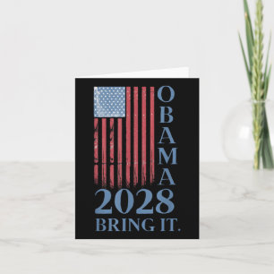 Obama Vintage Retro Patriotic 2028 Political Prote Card