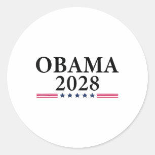 Obama Vintage Retro Patriotic 2028 Political Prote Classic Round Sticker
