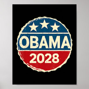 Obama Vintage Retro Patriotic 2028 Political Prote Poster