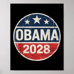Obama Vintage Retro Patriotic 2028 Political Prote Poster