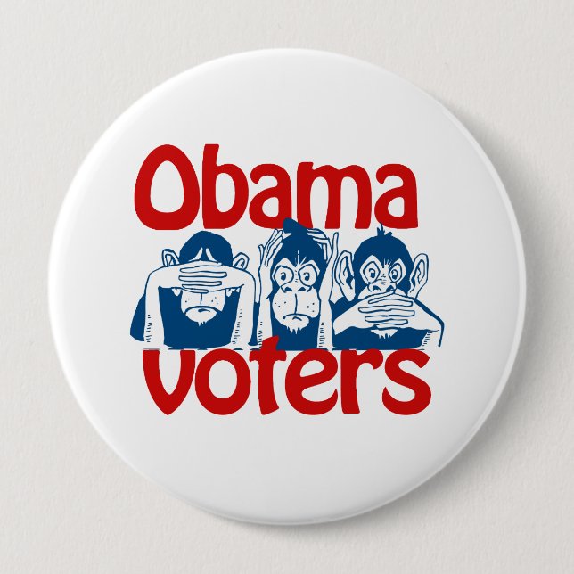 Obama Voters 4 Inch Round Button (Front)