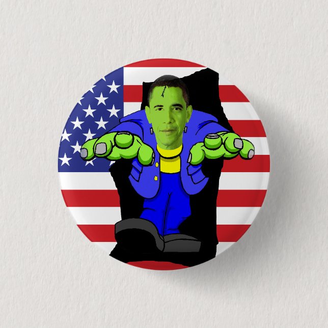 Obama vs America! 1 Inch Round Button (Front)