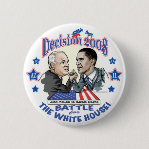 Obama vs McCain 2008 2 Inch Round Button