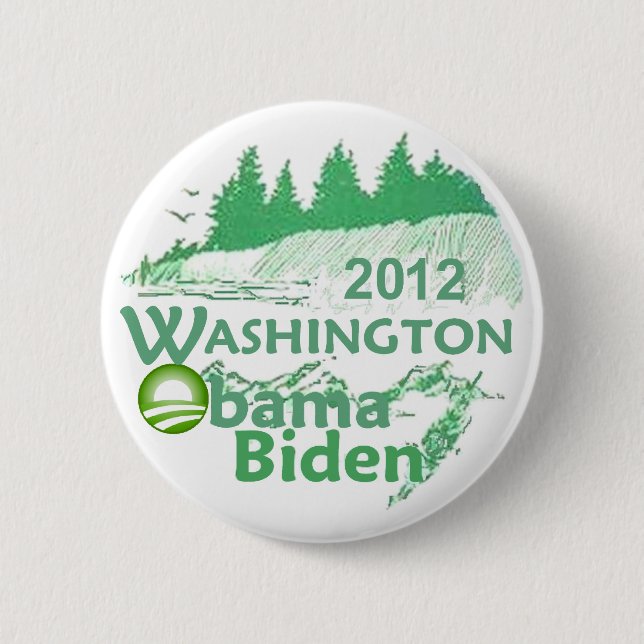 OBAMA WASHINGTON 2 INCH ROUND BUTTON (Front)