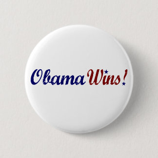 Obama Wins 2008 2 Inch Round Button