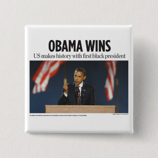 Obama Wins Button