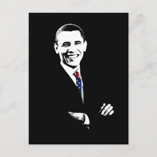 Obama with American Flag Tie Postcard