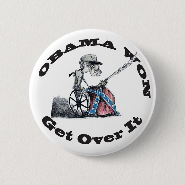 Obama Won Get Over it 2 Inch Round Button (Front)