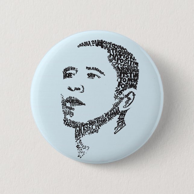 Obama: Words of Hope 2 Inch Round Button (Front)