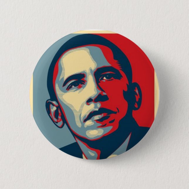 obama-yes-we-can 2 inch round button (Front)