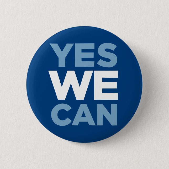Obama - Yes We Can 2 Inch Round Button (Front)