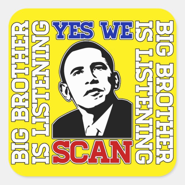Obama Yes We Scan Sticker (Front)