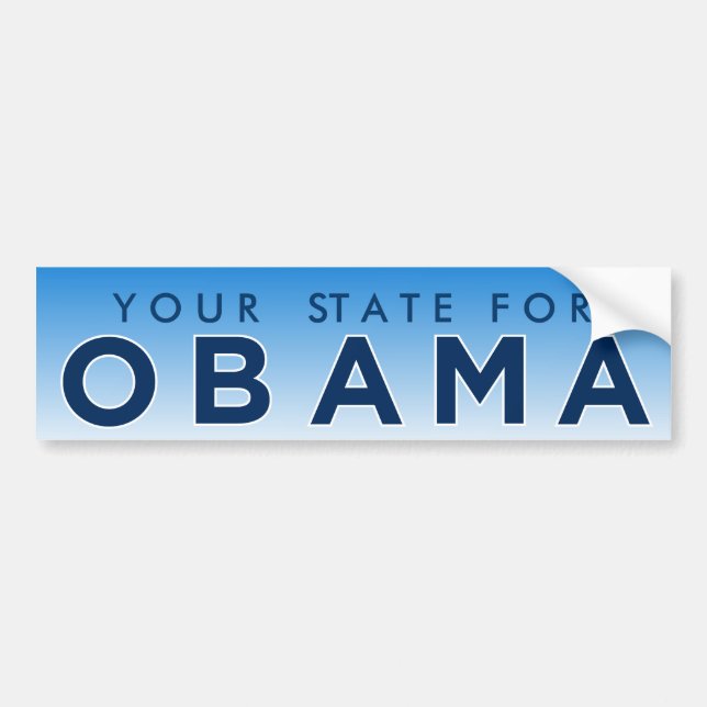 Obama "Your State" Personalized Bumper Sticker (Front)