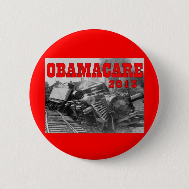 OBAMACARE 2 INCH ROUND BUTTON (Front)