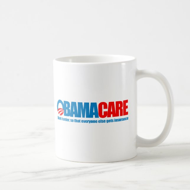 Obamacare - work harder coffee mug (Right)