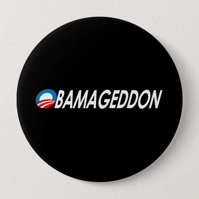 Obamageddon 2 4 inch round button (Front)