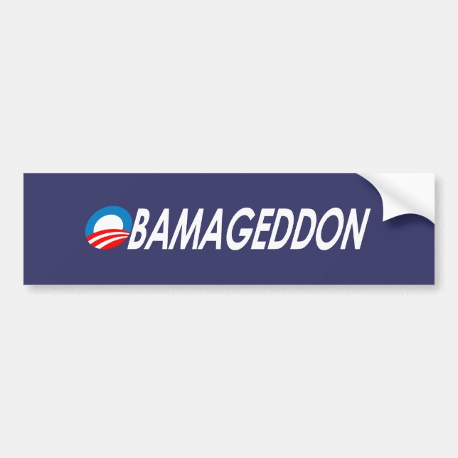 Obamageddon white bumper sticker (Front)