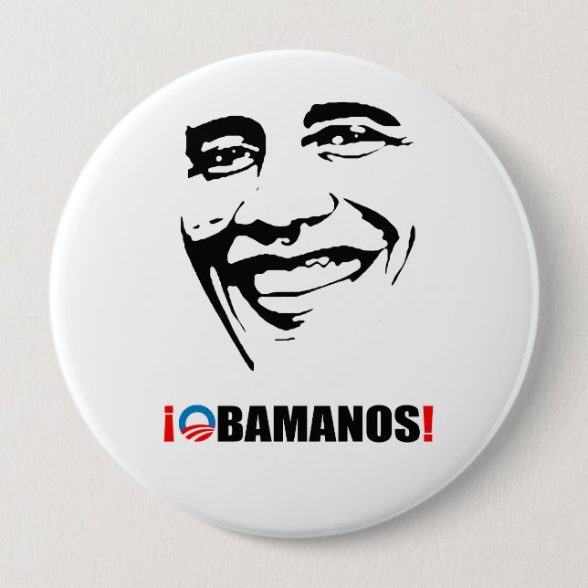 OBAMANOS 4 INCH ROUND BUTTON (Front)