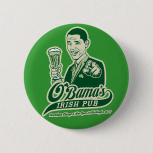 Obama's Irish Pub 2 Inch Round Button
