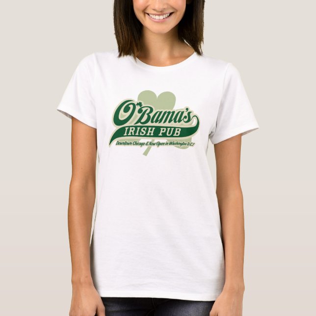Obama's Irish Pub Customizable T-Shirt (Front)