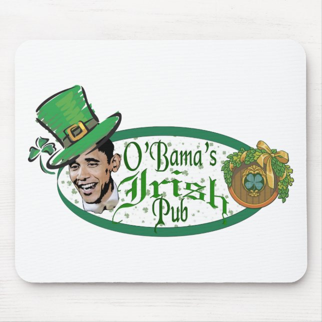Obama's Irish Pub Mouse Pad (Front)