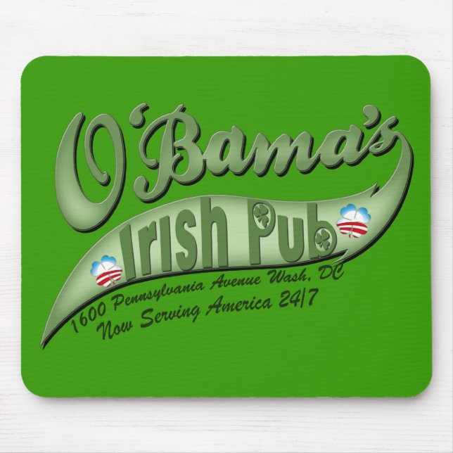 O'bama's Irish Pub Mouse Pad (Front)