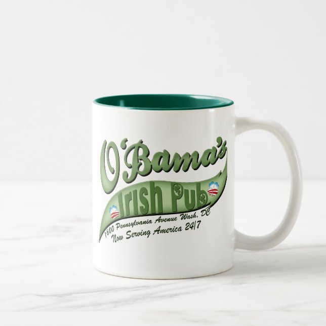 O'bama's Irish Pub Two-Tone Coffee Mug (Right)