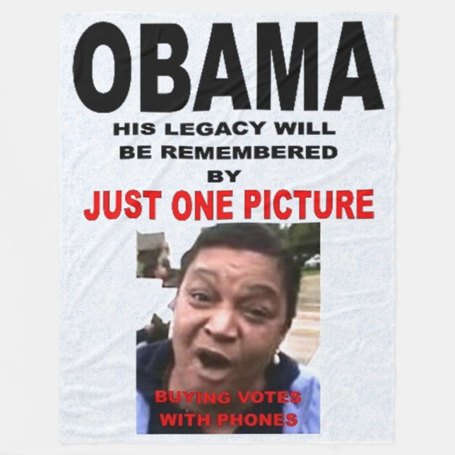 OBAMA'S LEGACY IN ONE PICTURE FLEECE BLANKET (Front)