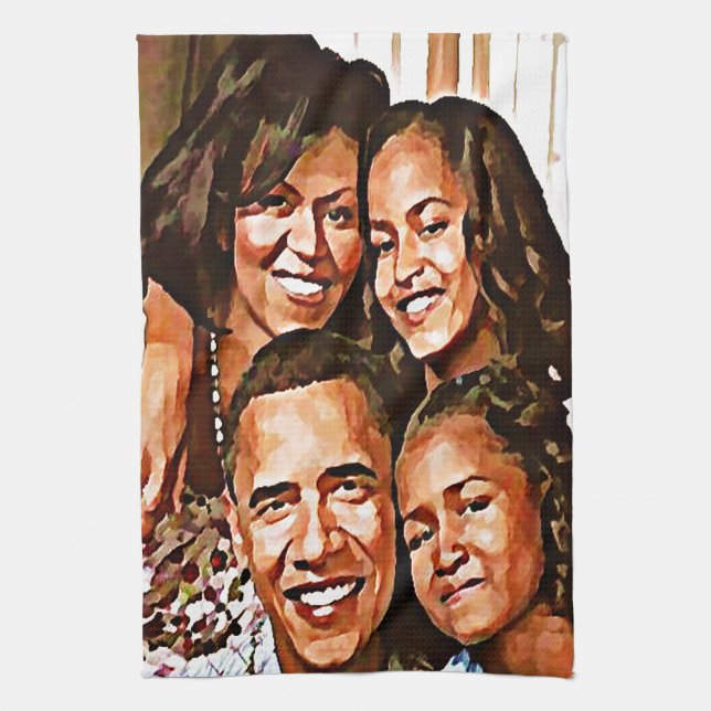 Obama's Love_ Kitchen Towel (Vertical)