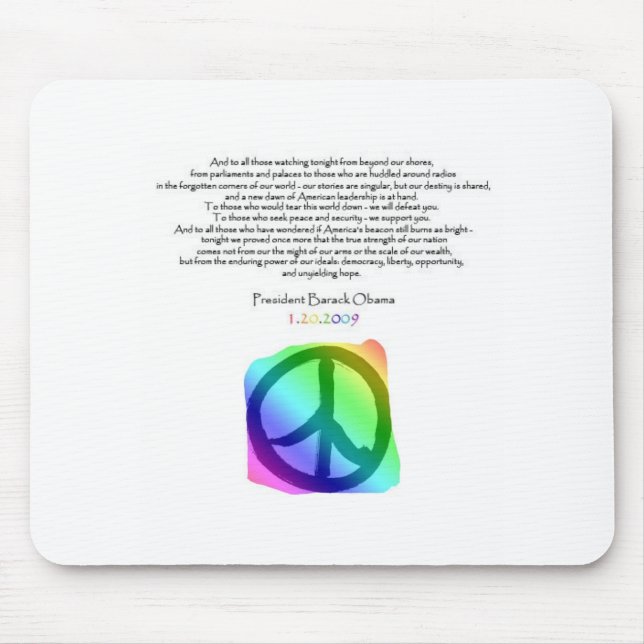 Obamas Speech Mousepad (Front)
